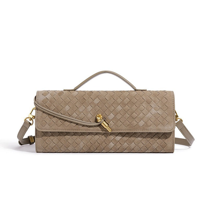 Damen Clutch mit kunstvollem Flechtmuster Nord Taschen