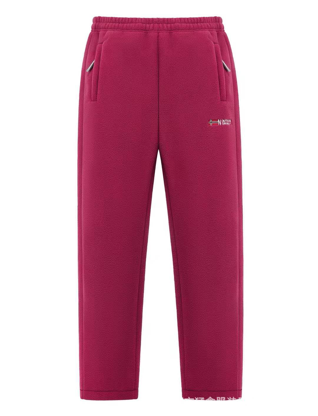 Damen Fleece-Hose mit elastischem Bund, Reißverschlusstaschen und Thermo-Innenfutter Nord Taschen