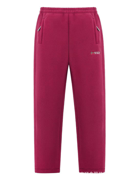 Damen Fleece-Hose mit elastischem Bund, Reißverschlusstaschen und Thermo-Innenfutter Nord Taschen