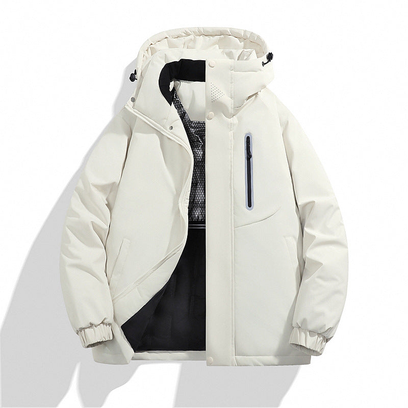 Herren Wattierte Kapuzen‑Winterjacke mit wasserabweisender Membran und verschweißter Brusttasche Nord Taschen