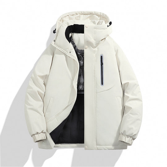 Herren Wattierte Kapuzen‑Winterjacke mit wasserabweisender Membran und verschweißter Brusttasche Nord Taschen