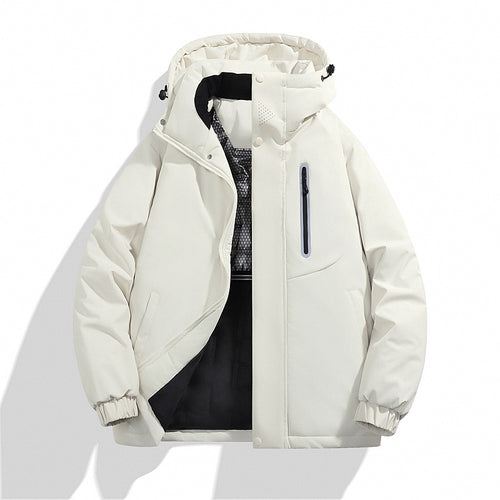 Herren Wattierte Kapuzen‑Winterjacke mit wasserabweisender Membran und verschweißter Brusttasche Nord Taschen