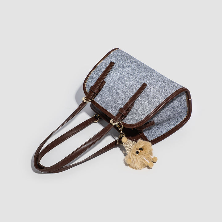 Damen Handtasche mit verspieltem Tiermotiv und praktischer Innenaufteilung Nord Taschen