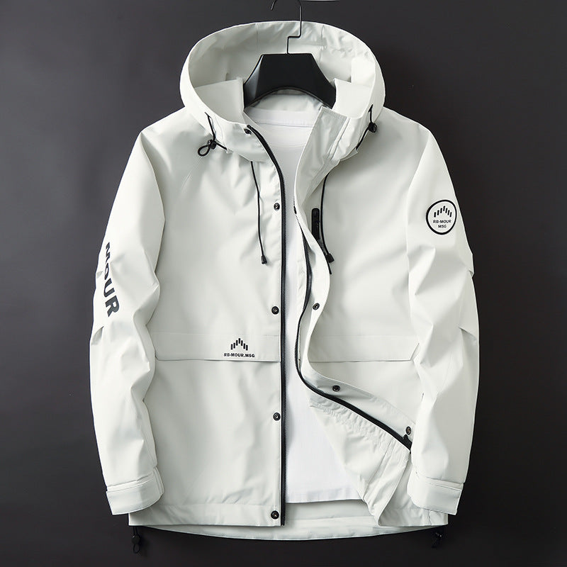 Herren Softshell-Parka mit Kapuze, winddichter und wasserabweisender Membran sowie Logo-Applikationen Nord Taschen
