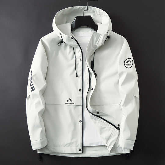 Herren Softshell-Parka mit Kapuze, winddichter und wasserabweisender Membran sowie Logo-Applikationen Nord Taschen