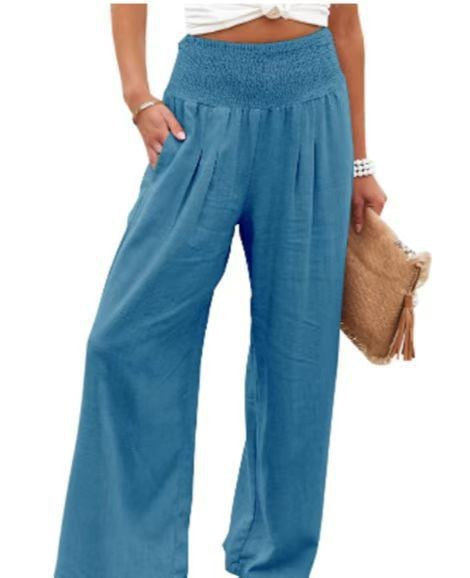 Damen Weite Leinenhose