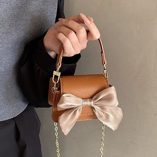 Damen Mini-Handtasche mit dekorativem Schleifen-Design Nord Taschen