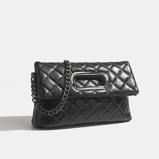 Damen Clutch-Tasche mit elegantem Rautenmuster und hochwertigem Kettenverschluss Nord Taschen
