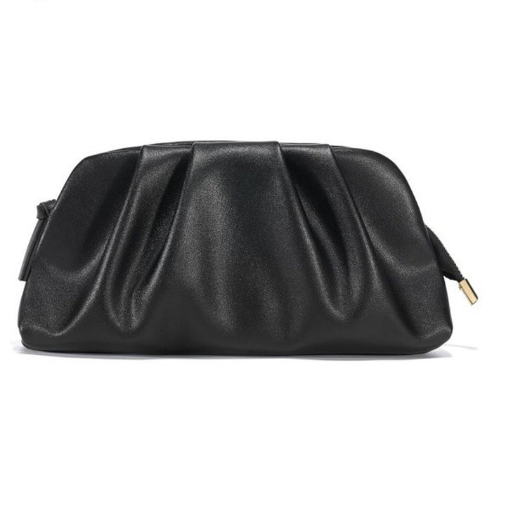 Damen Clutch mit luxuriösem metallic Finish und feinen Faltendesign Nord Taschen