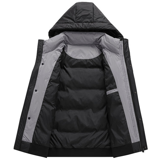 Herren Stepp-Winterjacke mit Kapuze und Thermofutter Nord Taschen