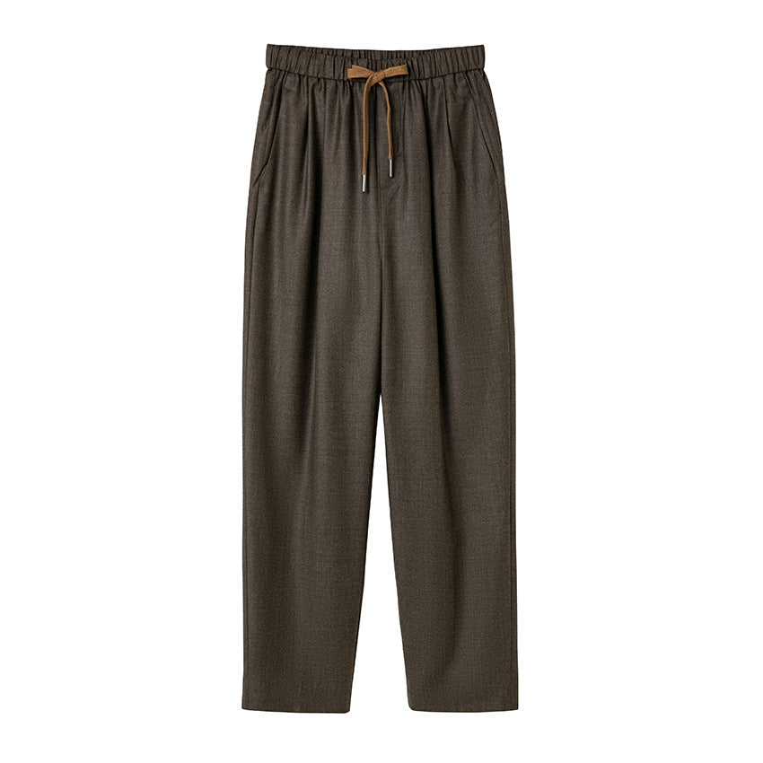 Damen Relaxed-Hose mit elastischem Bund, Tunnelzug und geradem Bein Nord Taschen