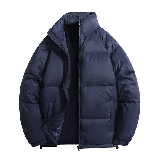 Herren Isolierte gesteppte Thermo-Pufferjacke mit Stehkragen und Kordelzugsaum Nord Taschen