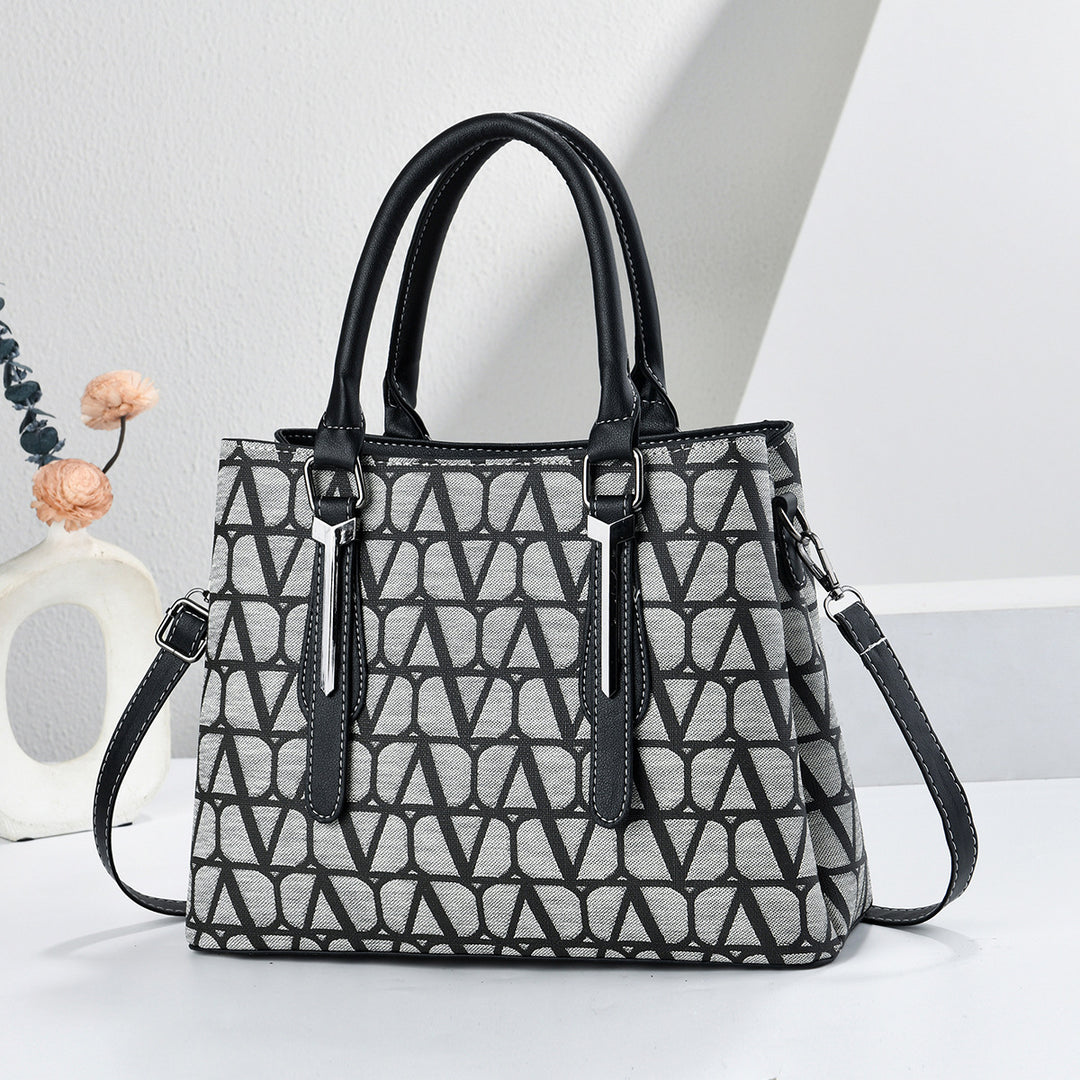 Damen Handtasche mit modernem Geometrie-Design und abnehmbarem Schulterriemen Nord Taschen
