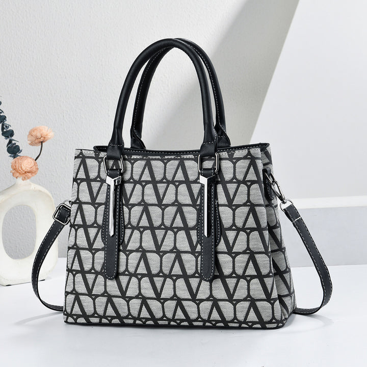 Damen Handtasche mit modernem Geometrie-Design und abnehmbarem Schulterriemen Nord Taschen