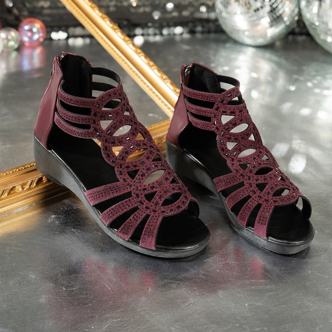 Damen Elegante Plateau-Sandalen mit modischen Riemen Nord Taschen