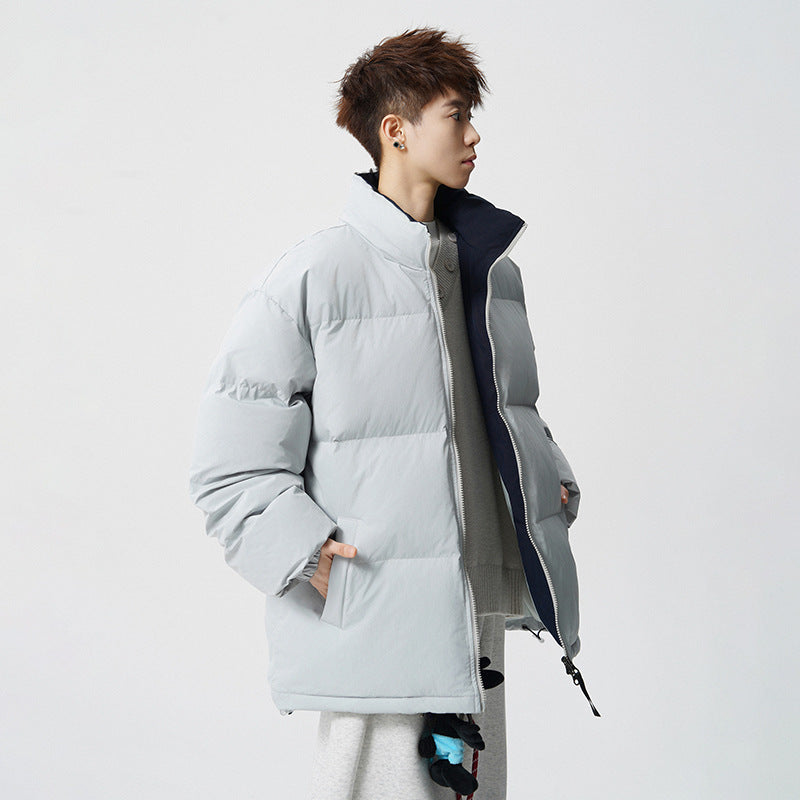 Herren Kurz geschnittene Oversize Steppjacke mit hohem Kragen Nord Taschen