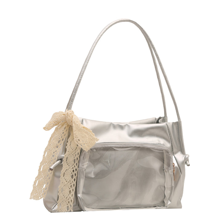 Damen modische Handtasche mit transparentem Fach Nord Taschen