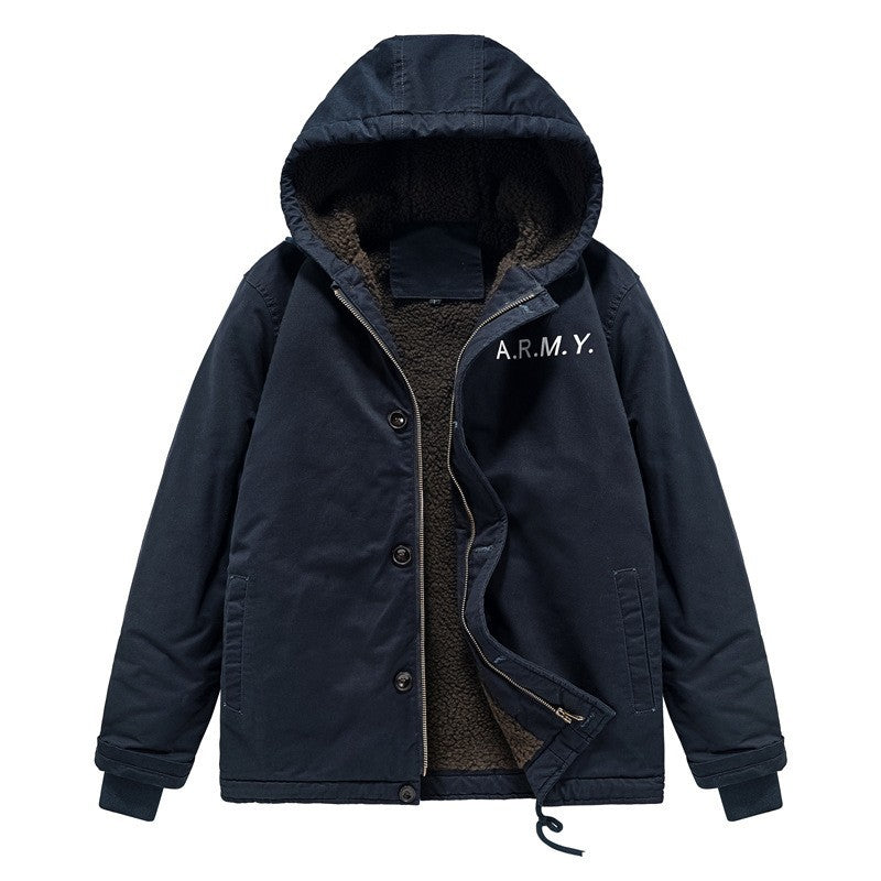 Herren Modische Übergangsjacke mit innerem Teddyfutter Nord Taschen
