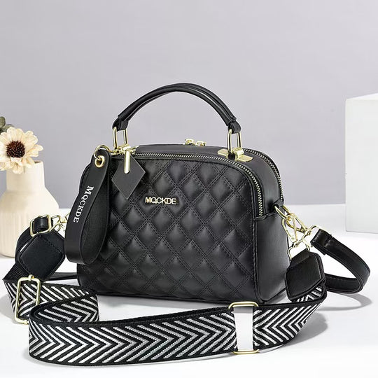 Damen Handtasche im eleganten Steppdesign mit abnehmbarem Schulterriemen Nord Taschen