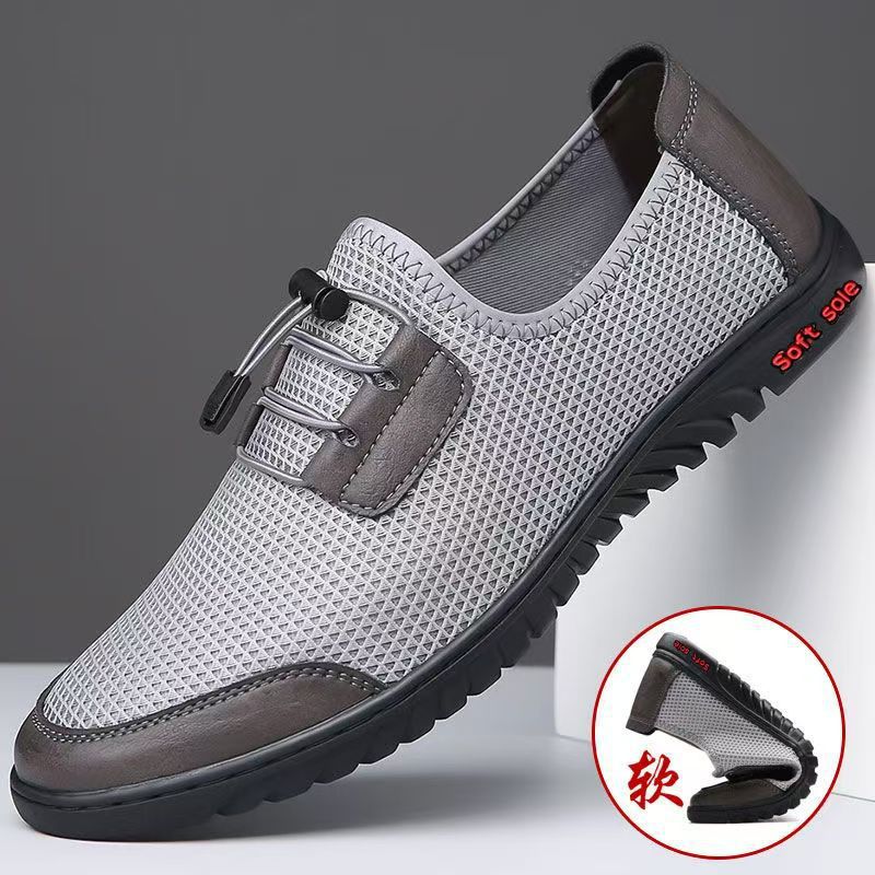 Herren Bequeme Mesh-Slipper mit elastischem Schnürsystem