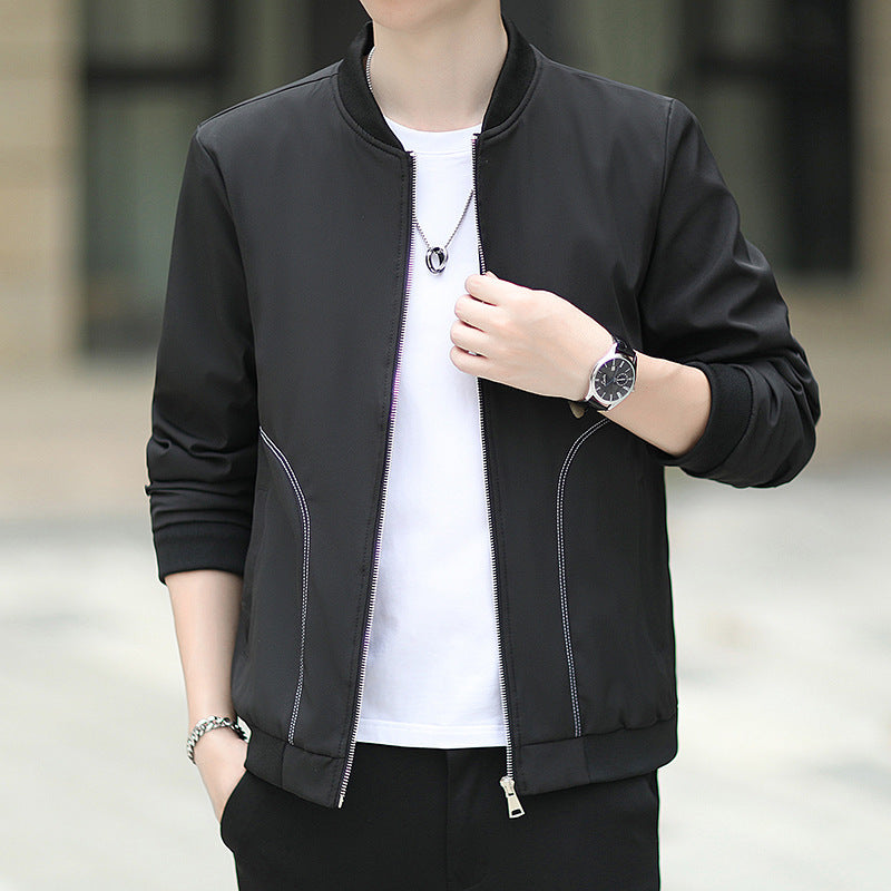 Herren leichter Nylon-Bomber mit minimalistischem Design und gerippten Bündchen Nord Taschen