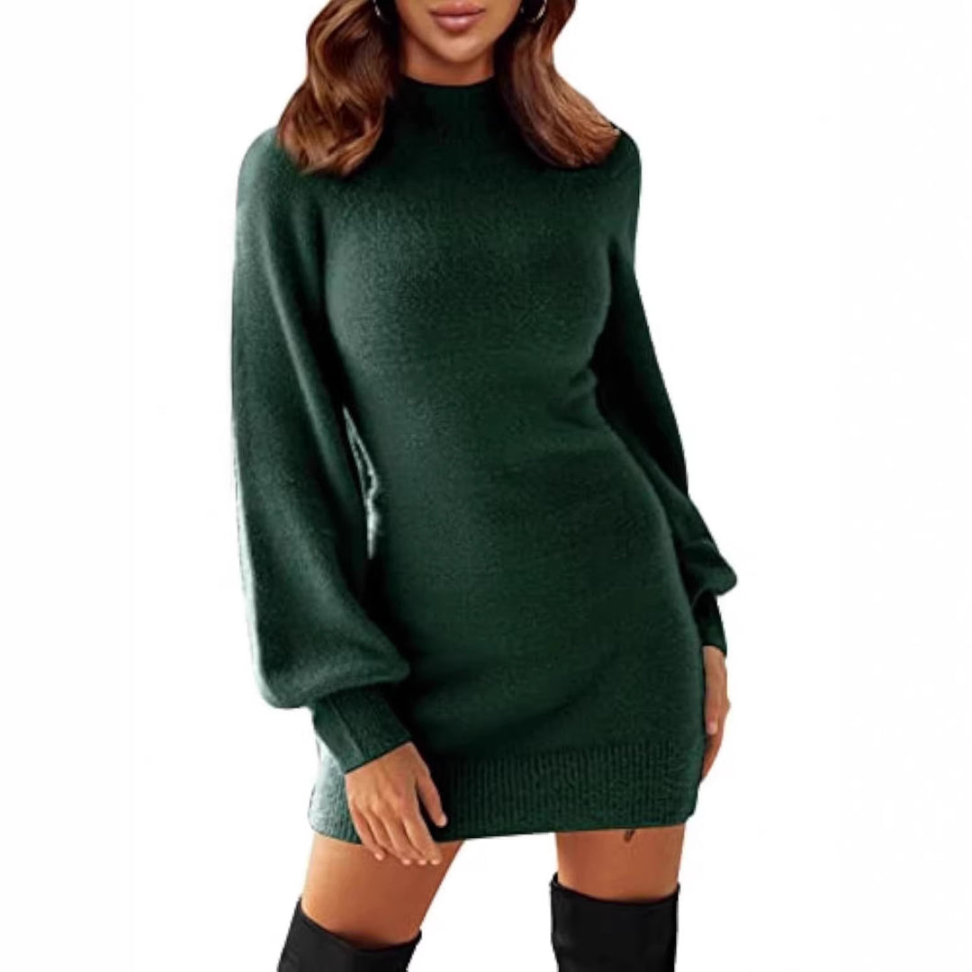 Damen Lässiges und elegantes Strickkleid Nord Taschen