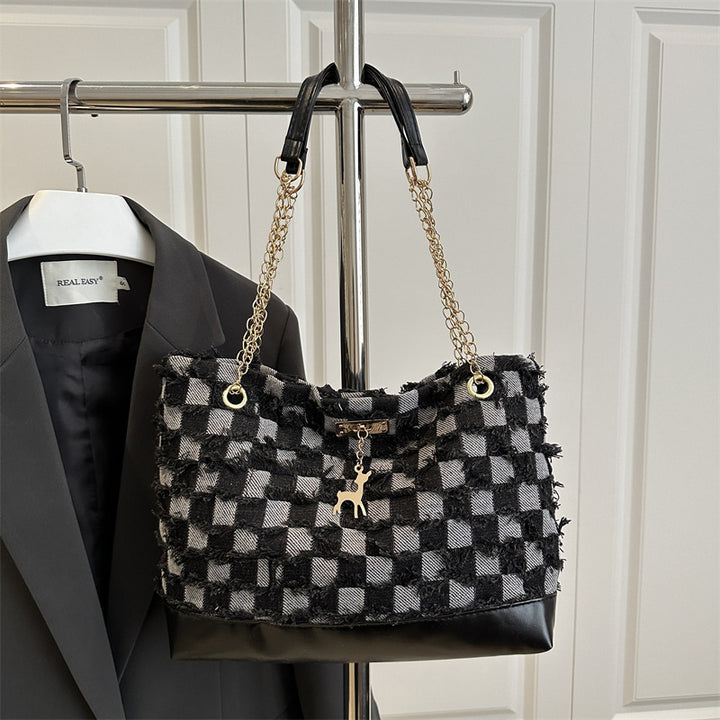 Damen modische Handtasche mit fransigem Sternenmuster Nord Taschen