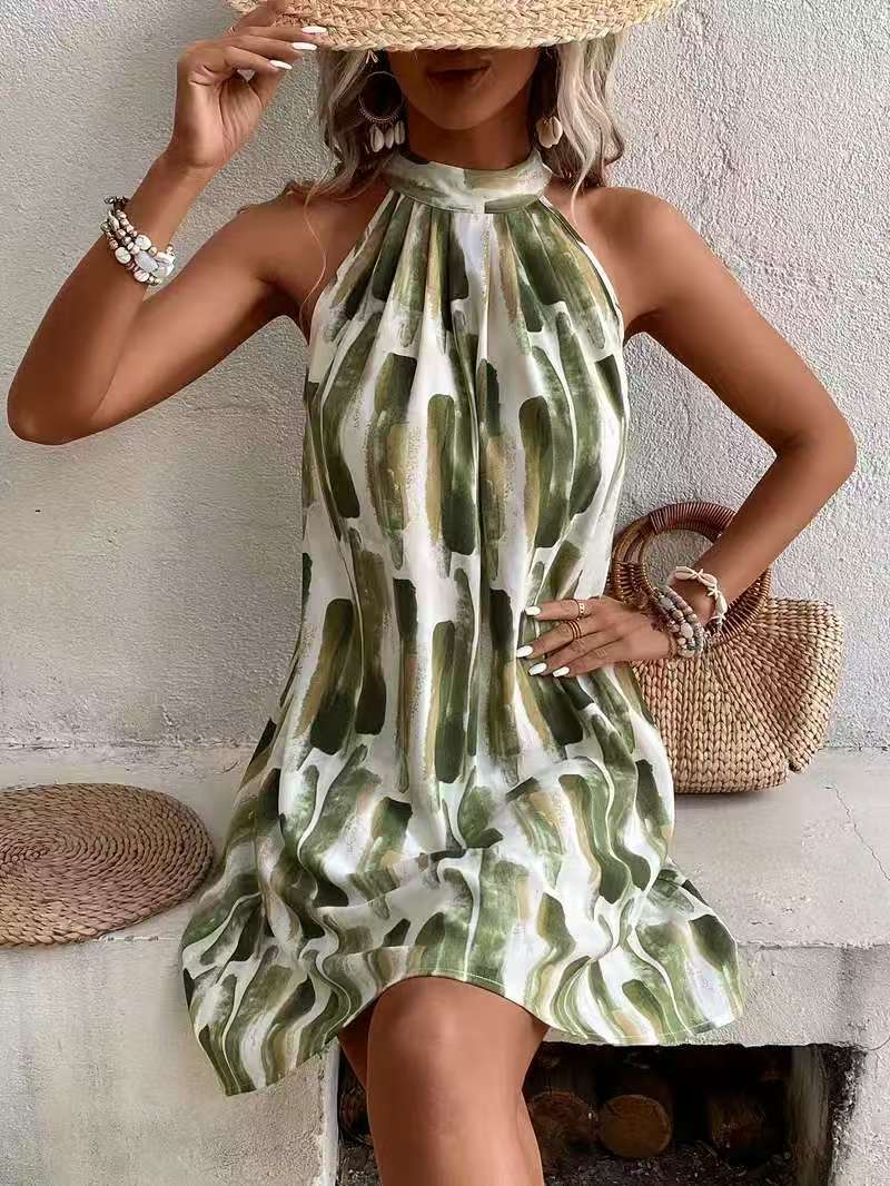 Damen Sommerkleid mit modernem Muster Nord Taschen
