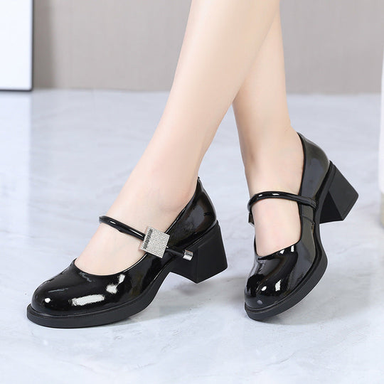 Damen Mary Jane Pumps mit rutschfester Sohle und modischem Schmuckdetail Nord Taschen