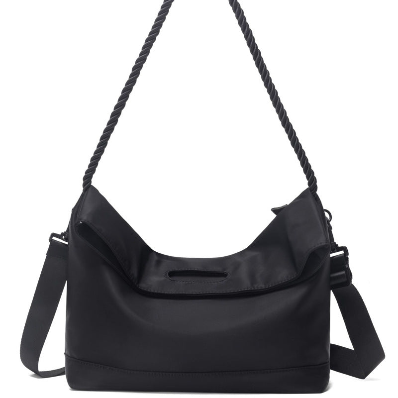 Damen elegante Hobo-Tasche aus robustem Material mit geflochtenem Trageriemen Nord Taschen