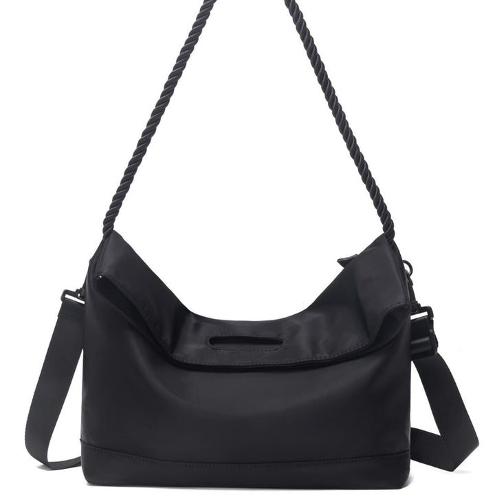 Damen elegante Hobo-Tasche aus robustem Material mit geflochtenem Trageriemen Nord Taschen