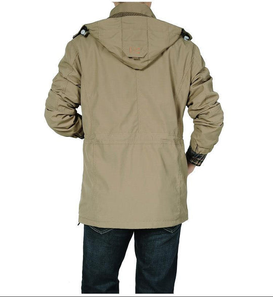Herren Multifunktionale Fieldjacke im Utility‑Design mit Kapuze und Mehrfachtaschen Nord Taschen