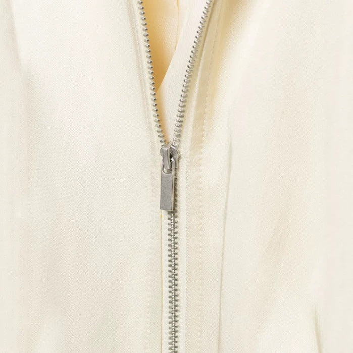 Damen Cropped Satin‑Blouson mit Raglanärmeln, elastischem Saum und Frontreißverschluss Nord Taschen