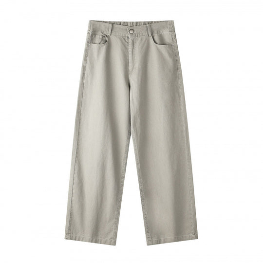 Damen Weite Highwaist-Culotte-Hose mit elastischem Bund und geradem Bein Nord Taschen