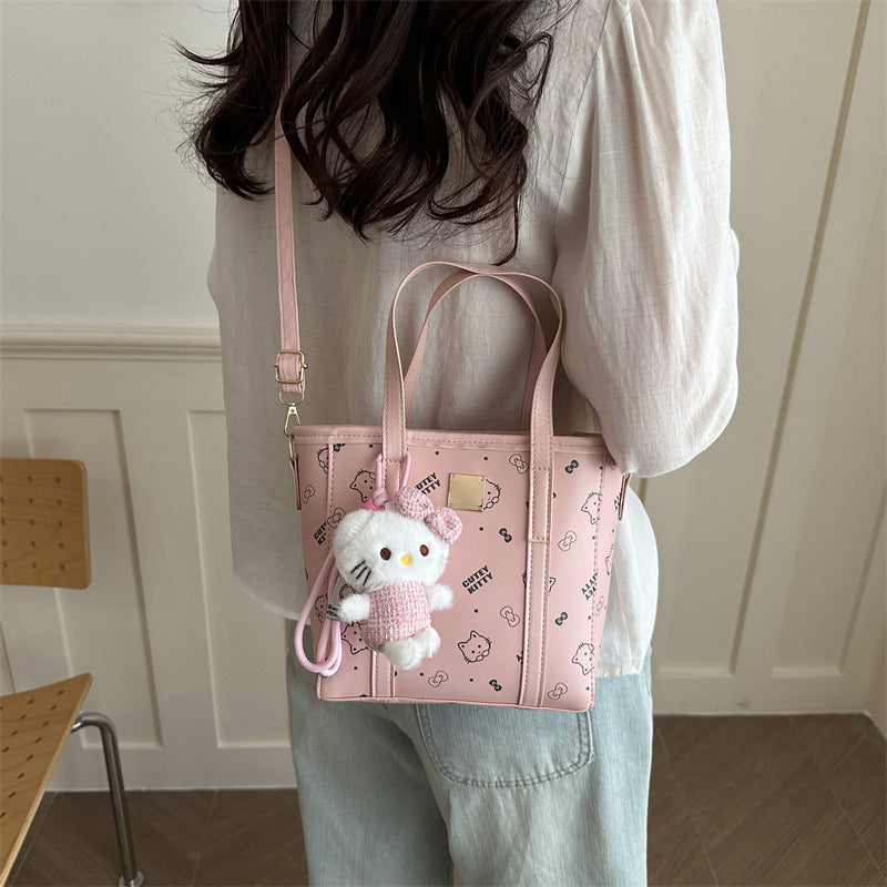 Damen Einkaufstasche mit niedlichem Design und abnehmbarem Anhänger Nord Taschen