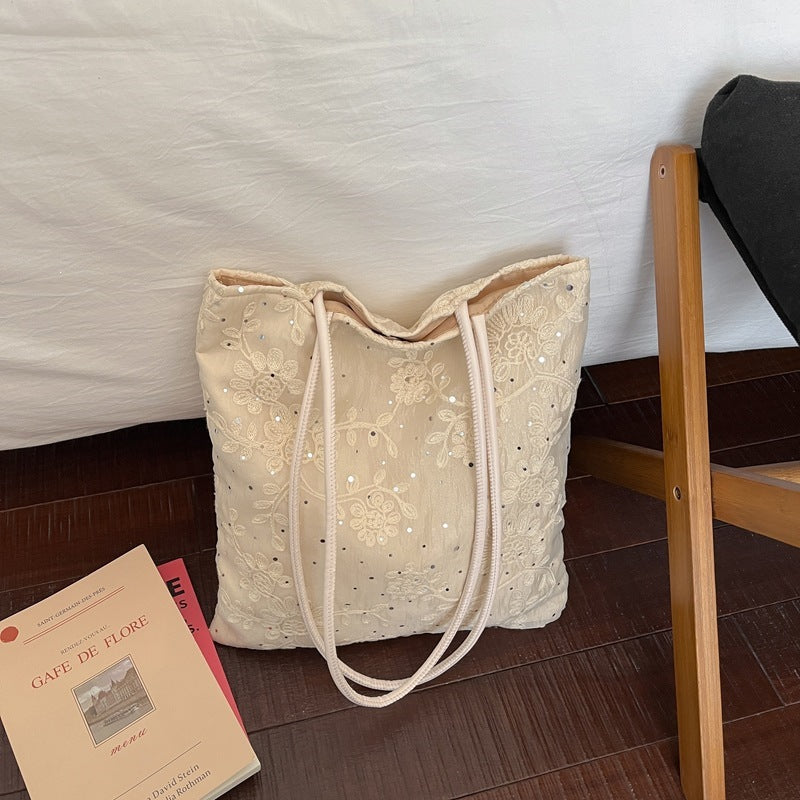 Damen Baumwolltasche mit kunstvollen Stickereien Nord Taschen