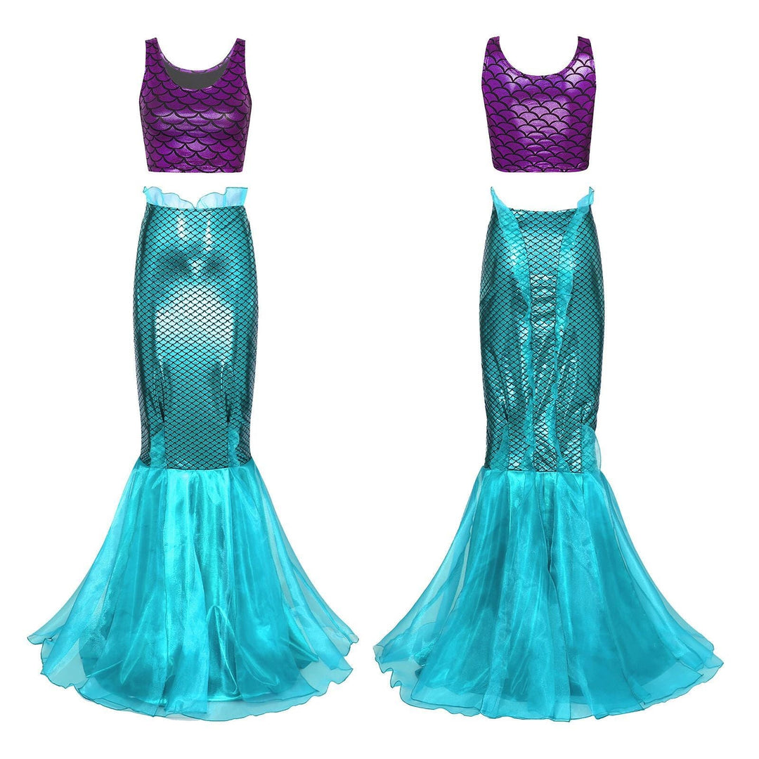 Damen Meerjungfrau-Kleid mit schimmerndem Oberteil und voluminösem Tüllrock Nord Taschen