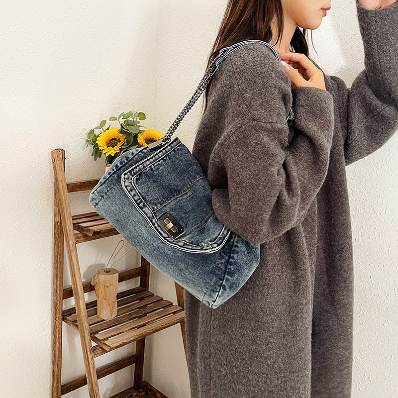 Damen modische Handtasche im Jeans-Look Nord Taschen