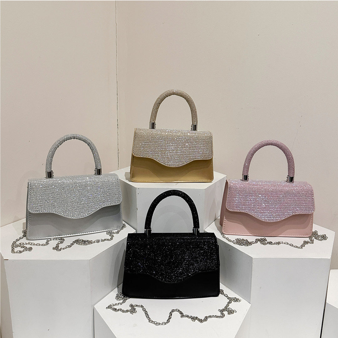 Damen Glamouröse Handtasche mit glitzerndem Obermaterial Nord Taschen