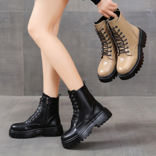 Damen Schnürstiefel mit robustem Profil und modischer Schnürung - Vittorelli