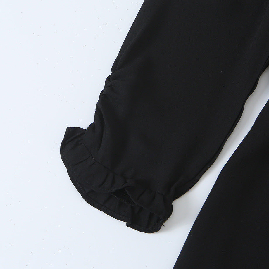 Damen A‑Linien Minikleid mit Rüschen-Quadratausschnitt, taillierter Silhouette und Bindebändern Nord Taschen