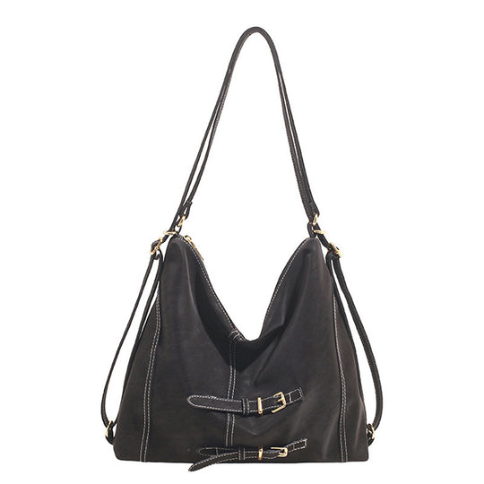 Damen Hobo-Tasche aus weichem Kunstleder mit elegantem Verschluss Nord Taschen