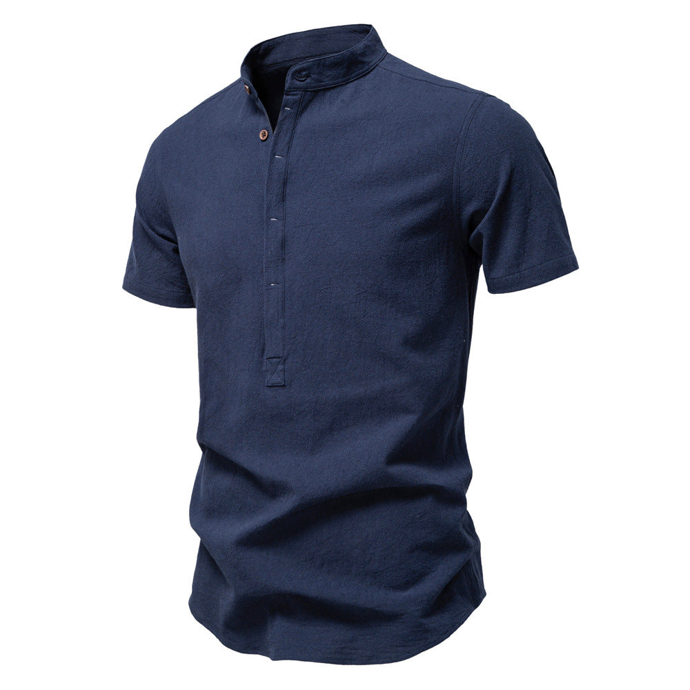 Herren Kurzarm Henley-Shirt mit praktischer Knopfleiste und modernem Design