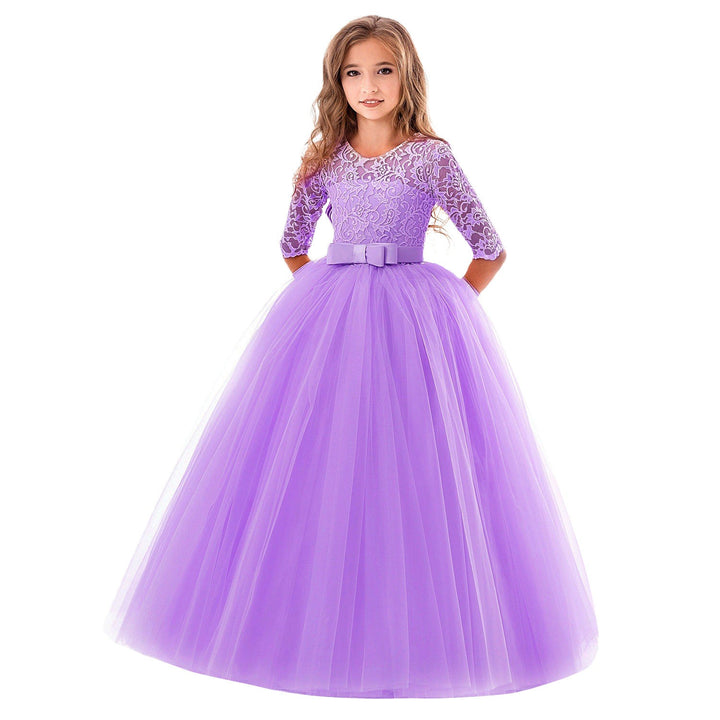 Damen Prinzessinnenkleid mit Spitzenoberteil und Tüllrock