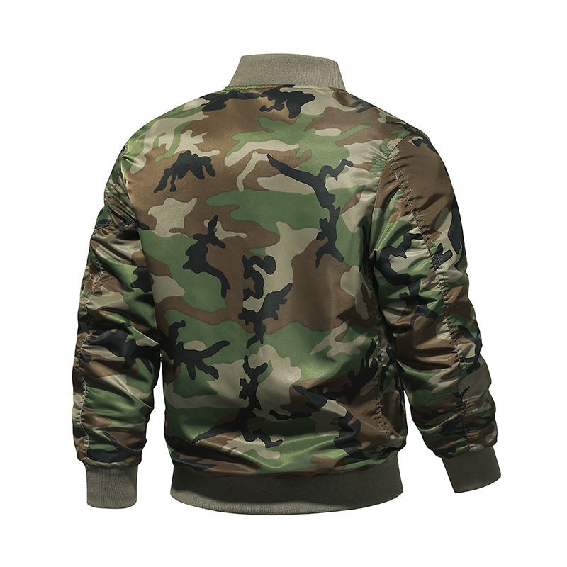 Herren Aviator-Bomberjacke im Military-Utility-Look mit Ärmeltasche und auffälligem Flugbändchen Nord Taschen