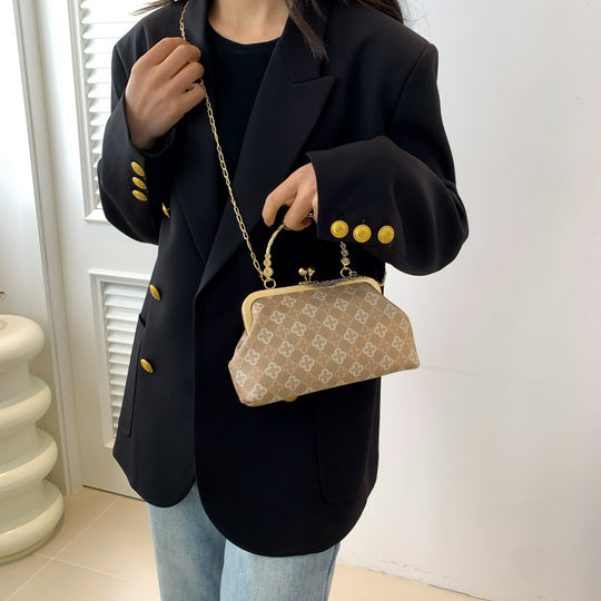 Damen-Clutch mit elegantem Blütenmuster und verziertem Kettenverschluss Nord Taschen