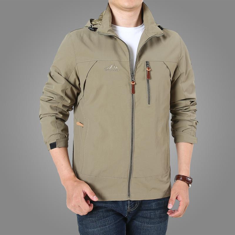 Herren Leichte Softshell-Outdoorjacke mit Kapuze, wind- und wasserabweisender Shell und Multifunktions‑Taschen Nord Taschen