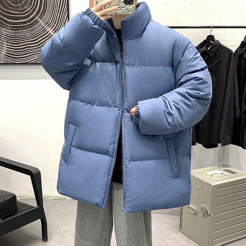 Damen Gepolsterte Oversize-Steppjacke mit hohem Stehkragen und geradem Schnitt Nord Taschen