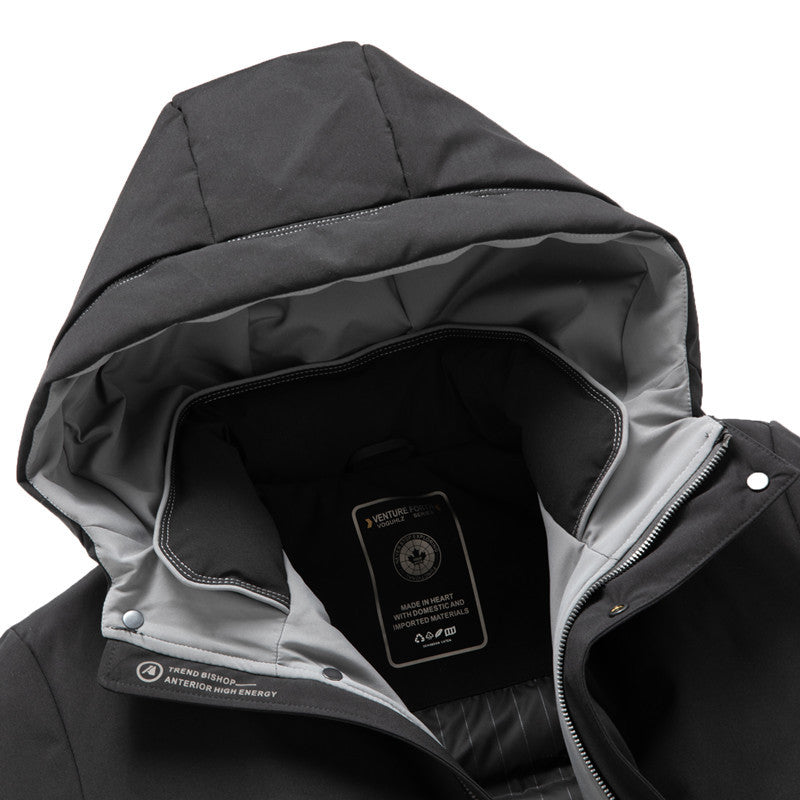 Herren wasserabweisender Parka mit abnehmbarer Stepp-Innenjacke Nord Taschen