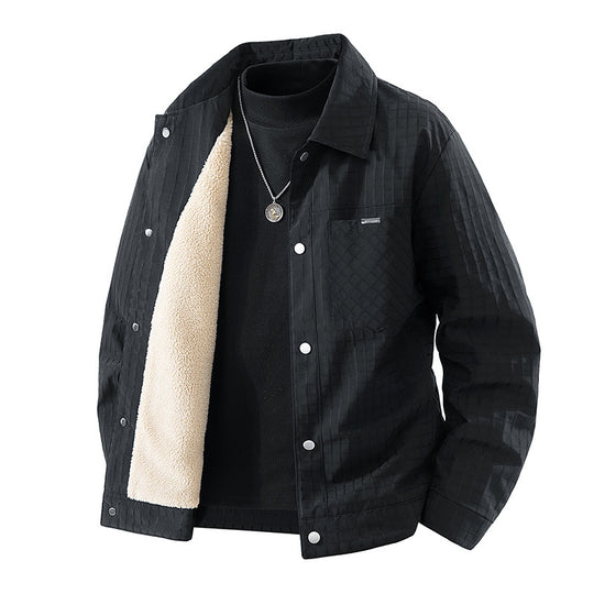 Herren Modische Fleecejacke mit gesteppter Außenstruktur Nord Taschen